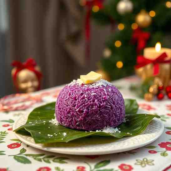 Puto Bumbong - Steamed Rice Cake for Christmas